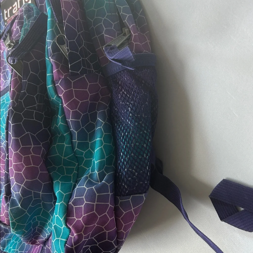 Jansport Trans Multicolor Backpack Scale/Tile Pattern Purple, Pink & Turquoise
